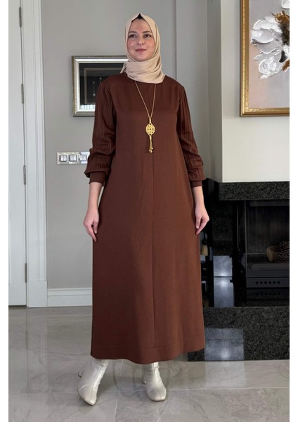 Ecem Triko Elbise Kahve fırsatları