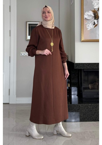 Ecem Triko Elbise Kahve
