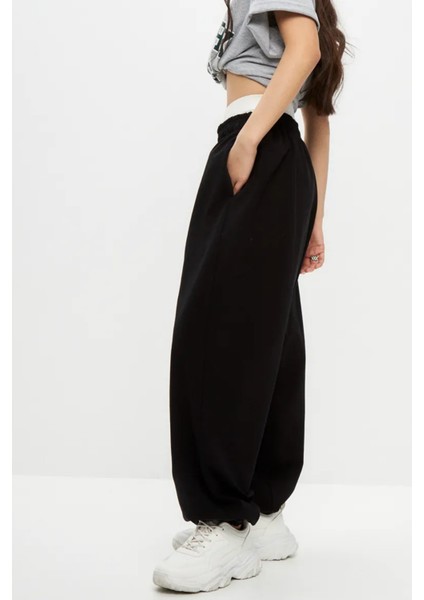 Bol Tarz Baggy Jogger Eşofman Altı Içi Şardonlu Gri / Siyah / Füme modelleri