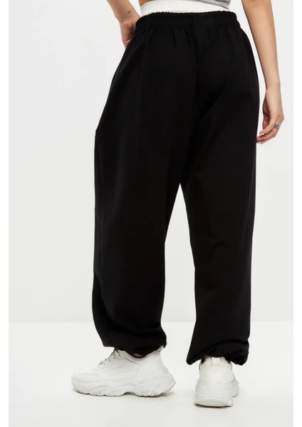 Bol Tarz Baggy Jogger Eşofman Altı Içi Şardonlu Gri / Siyah / Füme indirimleri