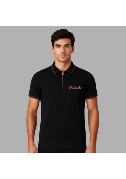 Kişiye Özel Nakışlı Kısa Kollu Ribana Yaka Likralı Premium Lacivert Tişört 3xl fiyatları