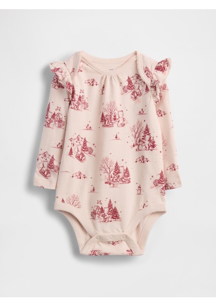 Bebek Pembe First Favorites Organik Pamuk Bodysuit