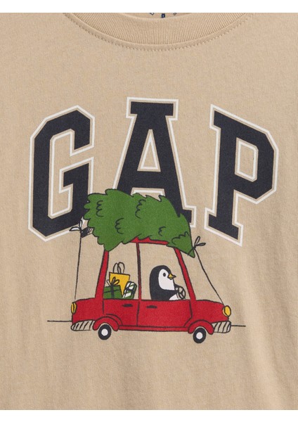 Erkek Bebek Kahverengi Gap Logo T-Shirt fiyatları