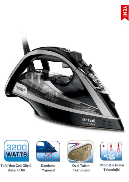 3200 Watt Yüksek Performanslı Kireç Avcısı Buharlı Ütü, Hızlı Isınma, Damlama Önleme, Otomatik Kapanma + Tiftik Toplayıcı fiyatları