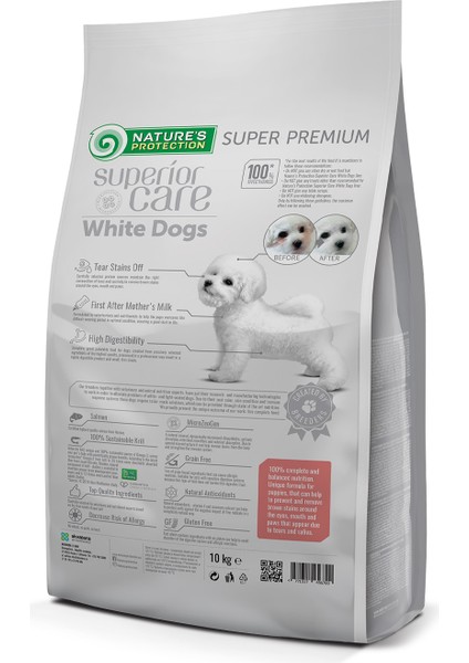 Nature's Protection Superior Care Beyaz Tüylü Köpekler Için Tahılsız Somonlu Tüm Irklar Yavru Başlangıç Köpek Maması 10KG fiyatları