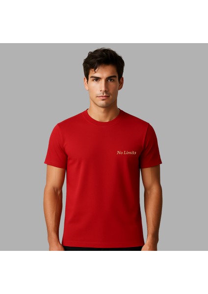 Kişiye Özel Nakışlı Yakası Biyeli Kısa Kollu Bisiklet Yaka Premium Bordo Oversize Tişört M fiyatları