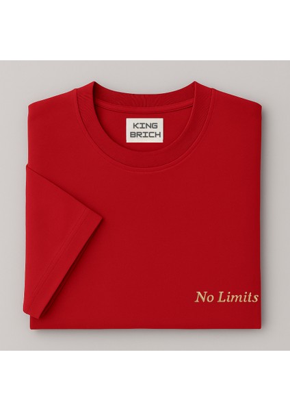 Kişiye Özel Nakışlı Yakası Biyeli Kısa Kollu Bisiklet Yaka Premium Bordo Oversize Tişört M indirimleri