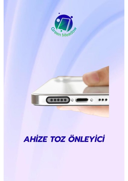 Iphone Uyumlu Aksesuar Set Magsafe Kılıf+Lens Koruyucu+Ekran Koruyucu+Toz Önleyici+Eldiven