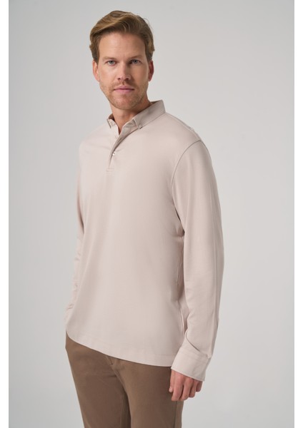 Erkek Taş Trend Polo Yaka Rayon Sweatshirt fiyatları