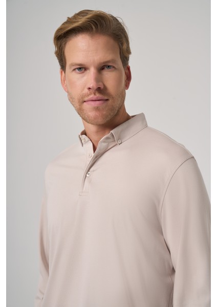 Erkek Taş Trend Polo Yaka Rayon Sweatshirt modelleri