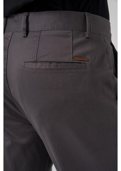 Erkek Füme Pamuk Trend Slim Fit Chino Pantolon fırsatları
