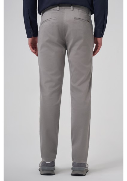 Erkek Gri Pamuk Trend Slim Fit Chino Pantolon indirimleri