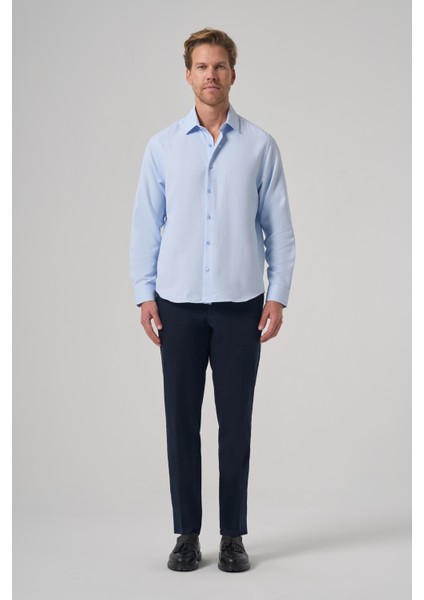 Erkek A. Mavi Trend Dynamic Fit Sert Yaka Gömlek fırsatları