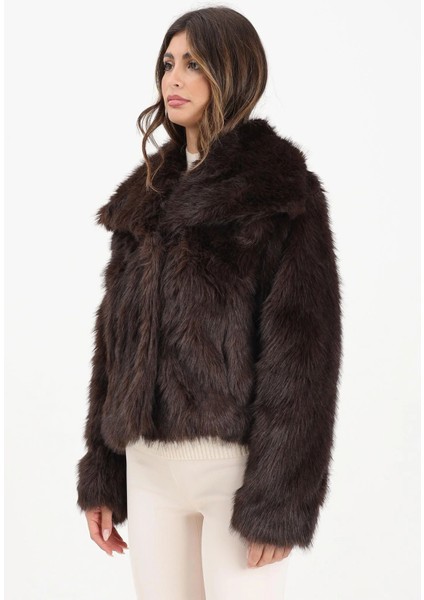 Kadın Onldawn Suni Kürk Mont 15348977 Kahverengi modelleri