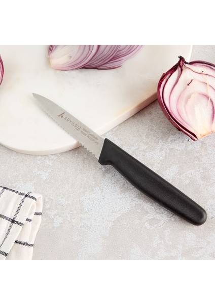 Daily Tırtıklı Meyve Bıçağı Siyah 9 cm