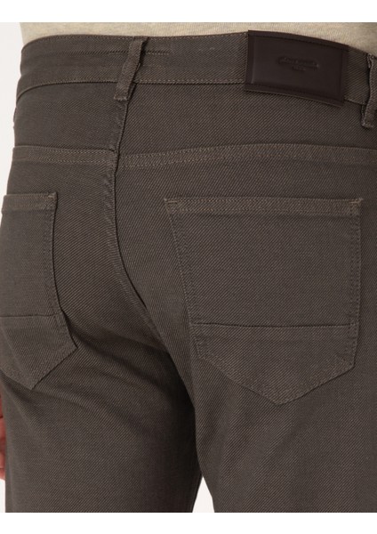 Erkek Kahverengi Slim Fit Jean Pantolon 50317311-VR197