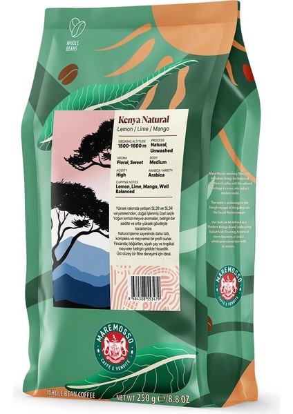 Kenya Natural Yöresel Filtre Kahve 250 Gr.