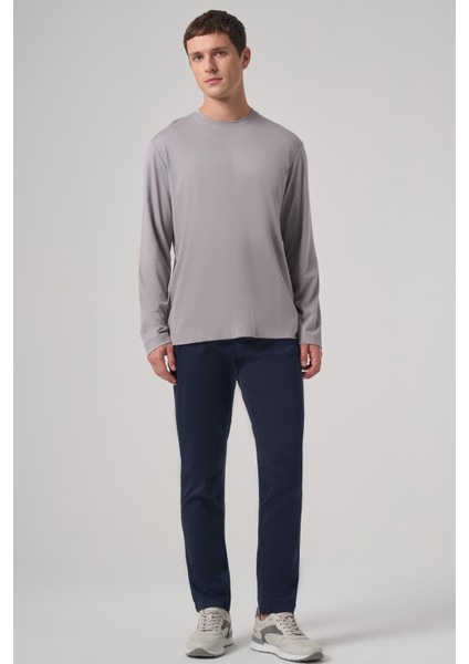 Erkek Açık Gri Trend Bisiklet Yaka Rayon Sweatshirt fırsatları