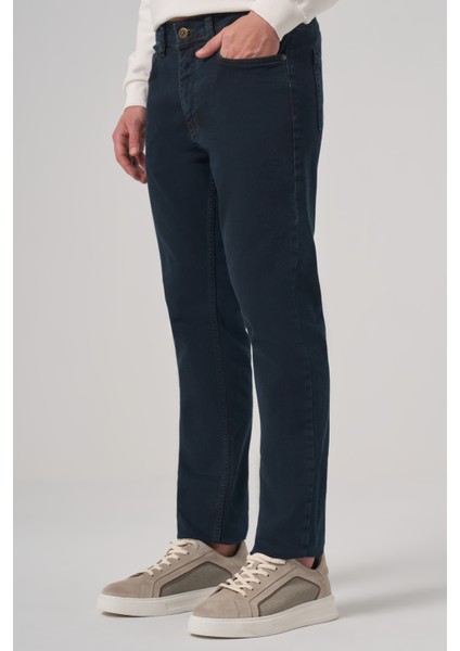 Erkek Kahve Denim 5 Cep Dynamic Fit Jean Kot Pantolon modelleri