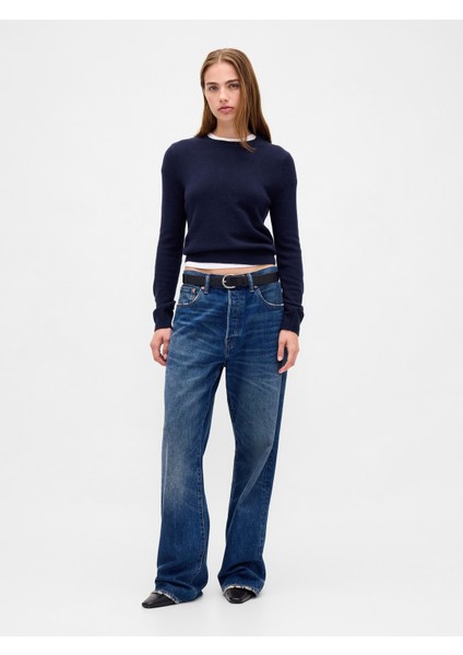 Kadın Lacivert Cashsoft Bisiklet Yaka Kazak indirimleri