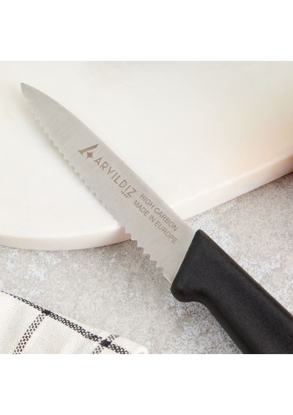 Daily Tırtıklı Meyve Bıçağı Siyah 9 cm modelleri