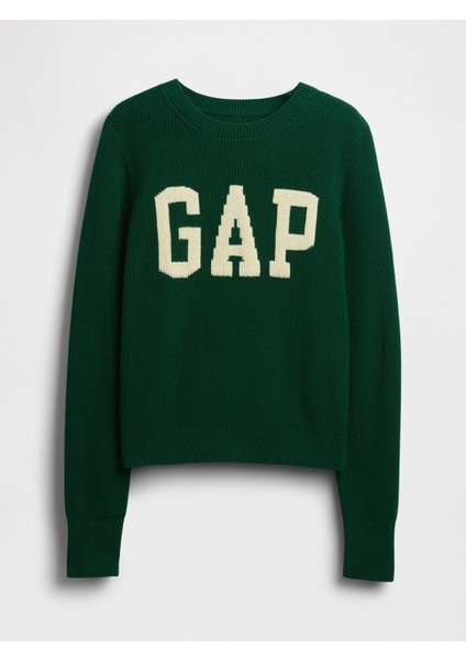 Kadın Yeşil Gap Logo Intarsia Kazak fiyatları