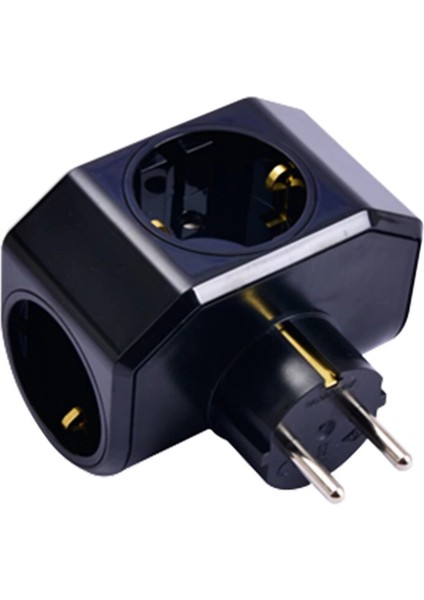 Siyah Yonca Plus 3lü Topraklı Priz Fiş 04-Zm (5148)