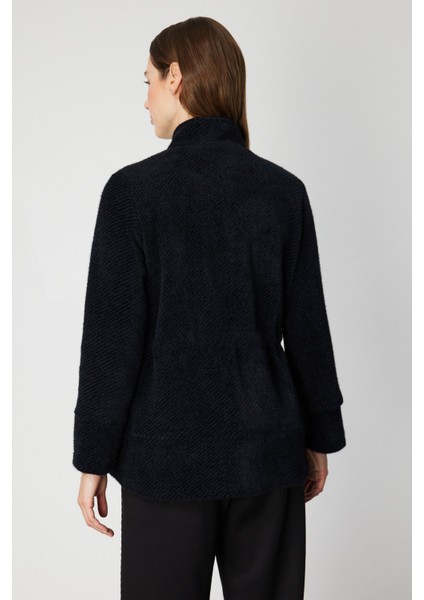 Kadın Beli Bağcıklı Dik Yaka Mont 66721 Siyah fırsatları