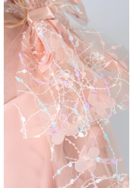 Papatya Model Kız Çocuk Abiye Elbise