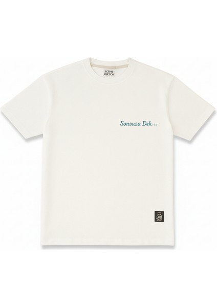 Kişiye Özel Nakışlı Yakası Biyeli Kısa Kollu Bisiklet Yaka Premium Beyaz Tişört S