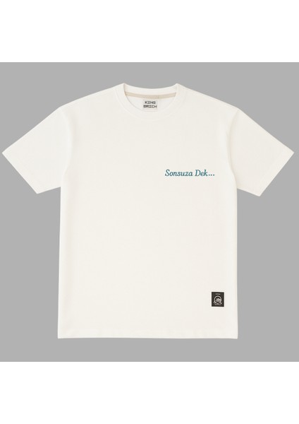 Kişiye Özel Nakışlı Yakası Biyeli Kısa Kollu Bisiklet Yaka Premium Beyaz Tişört S modelleri