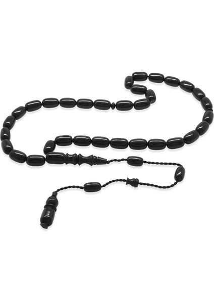 Sistemli Özel Kesim Koyu Kırmızı Ateş Kehribar Tesbih