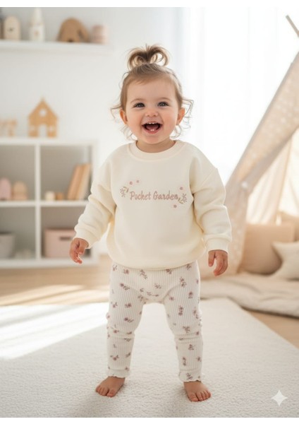 Laura Baby Çiçek Desenli Kız Bebek Çocuk Alt Üst Taytlı Takım fiyatları