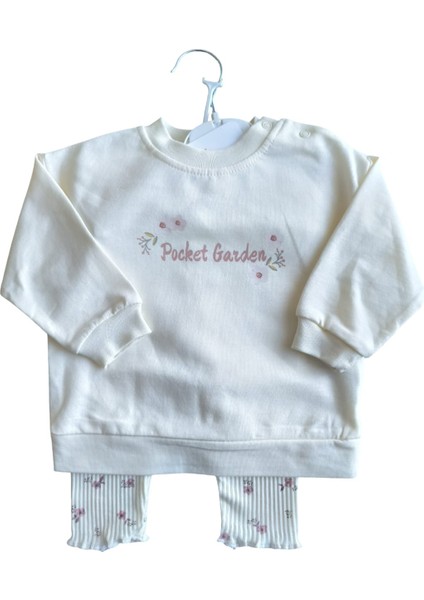 Laura Baby Çiçek Desenli Kız Bebek Çocuk Alt Üst Taytlı Takım fırsatları