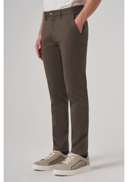 Erkek Haki Pamuk Trend Slim Fit Chino Pantolon fiyatları