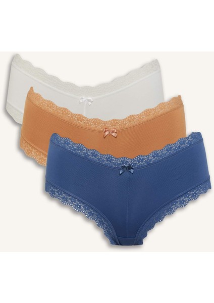 Dantel Detaylı Micro 3'lü Hipster Külot-Fall in Love