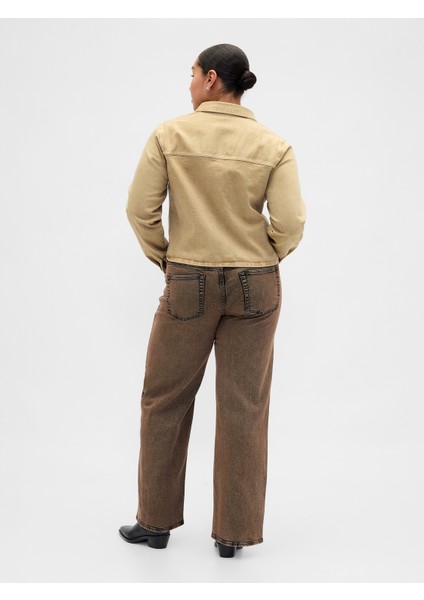 Kadın Kahverengi Low Rise '90S Jean Pantolon modelleri