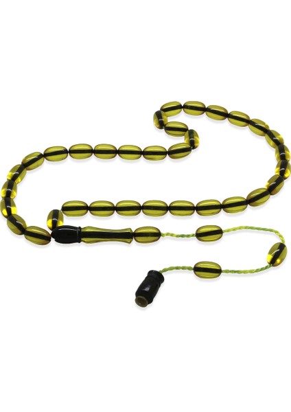 Sistemli Özel Kesim Ihlamur Sarı Ateş Kehribar Tesbih