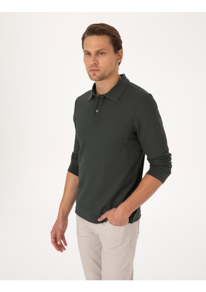 Erkek Koyu Haki Slim Fit Sweatshirt 50311678-VR111 modelleri