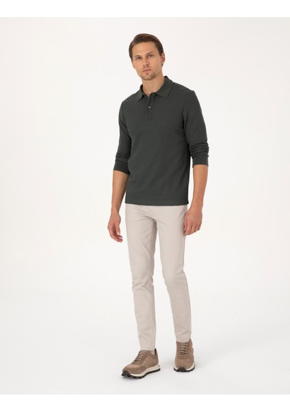 Erkek Koyu Haki Slim Fit Sweatshirt 50311678-VR111 fırsatları