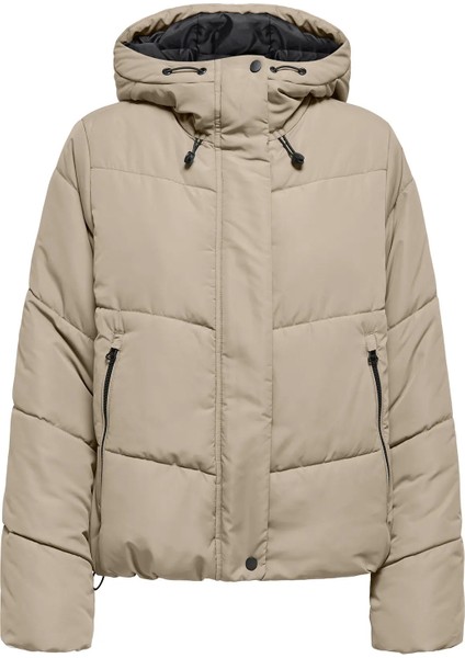 Kadın Onlmaggı Kapüşonlu Şişme Mont 15349123 Vizon