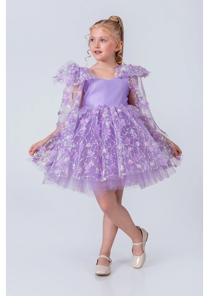 Papatya Model Kız Çocuk Abiye Elbise