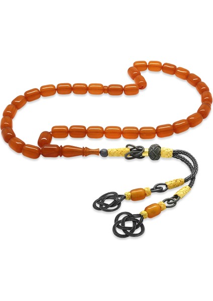 1000 Ayar Gümüş Kazaz Püsküllü Her Bir Tanesi Usta Işçilikli Kapsül Kesim Orange Katalin Tesbih