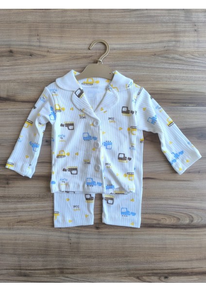 Laura Baby Araba Desenli Erkek Bebek Çocuk Pijama Takımı modelleri