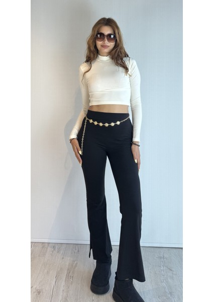 Kadın Balıkçı Yaka Viskon Kumaş Uzun Kollu Bluz