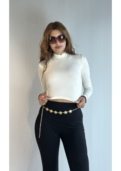 Kadın Balıkçı Yaka Viskon Kumaş Uzun Kollu Bluz fırsatları