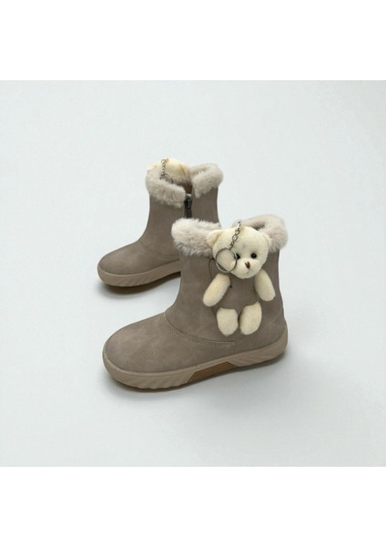 Kız Çocuk Bej Ayıcıklı Kaymaz Taban Bot fiyatları