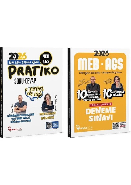 2026 Meb-Ags Eğitimin Temelleri ve Türk Millî Eğitim Sistemi, Mevzuat Bilgisi Pratiko Soru Cevap + 10+10 Deneme 2 Li Set - Mevlüt Gündüz, Ömer Ekici, Esra Özkan Karaoğlu Hoca Kafası Yayınl