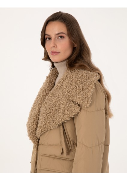 Kadın Bej Comfort Fit Mont 50308993-VR011 fiyatları