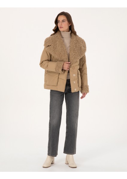 Kadın Bej Comfort Fit Mont 50308993-VR011 fırsatları
